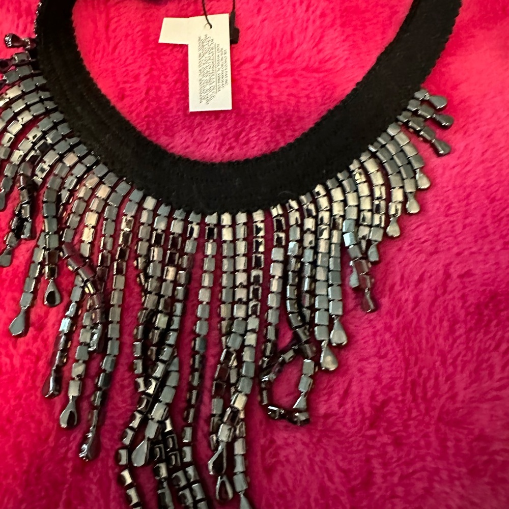 WHBM Black Chandelier Statement Necklace - Picture 5 of 5